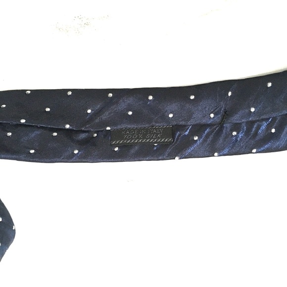 Prada Mens Navy Blue Polka Dot Neck Tie - Picture 6 of 6